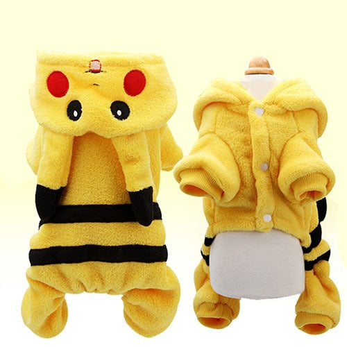 Süße Pikachu-Haustier-Winterjacke