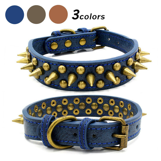 Spiked Dog Leather Collar