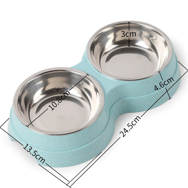 Dog Food Water Feeder Stainless Steel